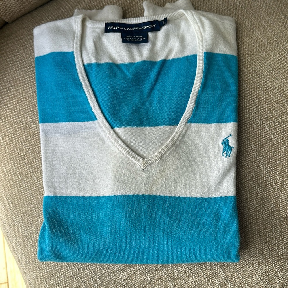 Ralph Lauren Sport lightweight cotton v neck pullover